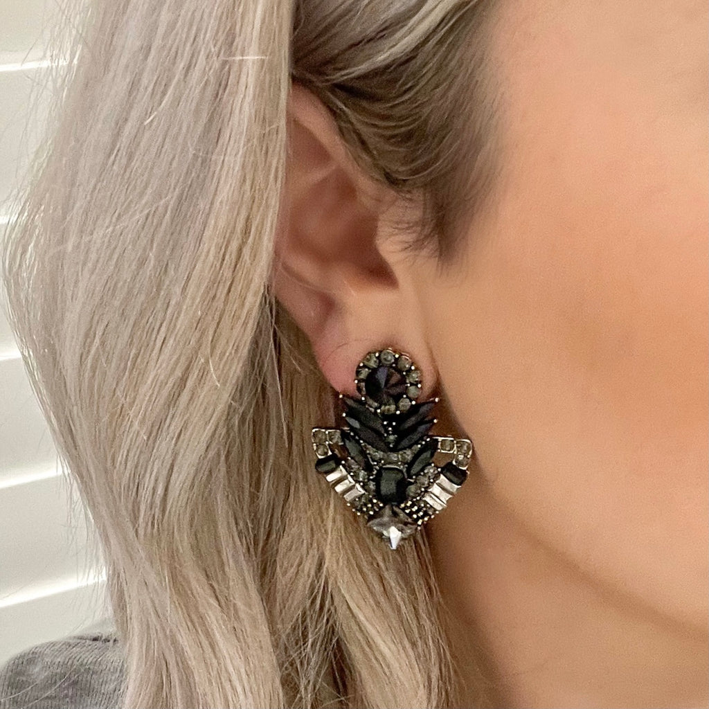 CAMILA EARRINGS NOIR - Black & Bloom