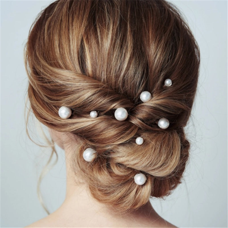 MEGAN BRIDAL HAIR PINS - Black & Bloom