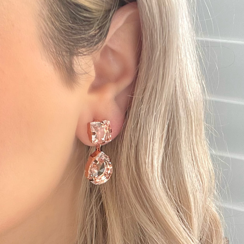 SANREMO EARRINGS ROSE GOLD - Black & Bloom