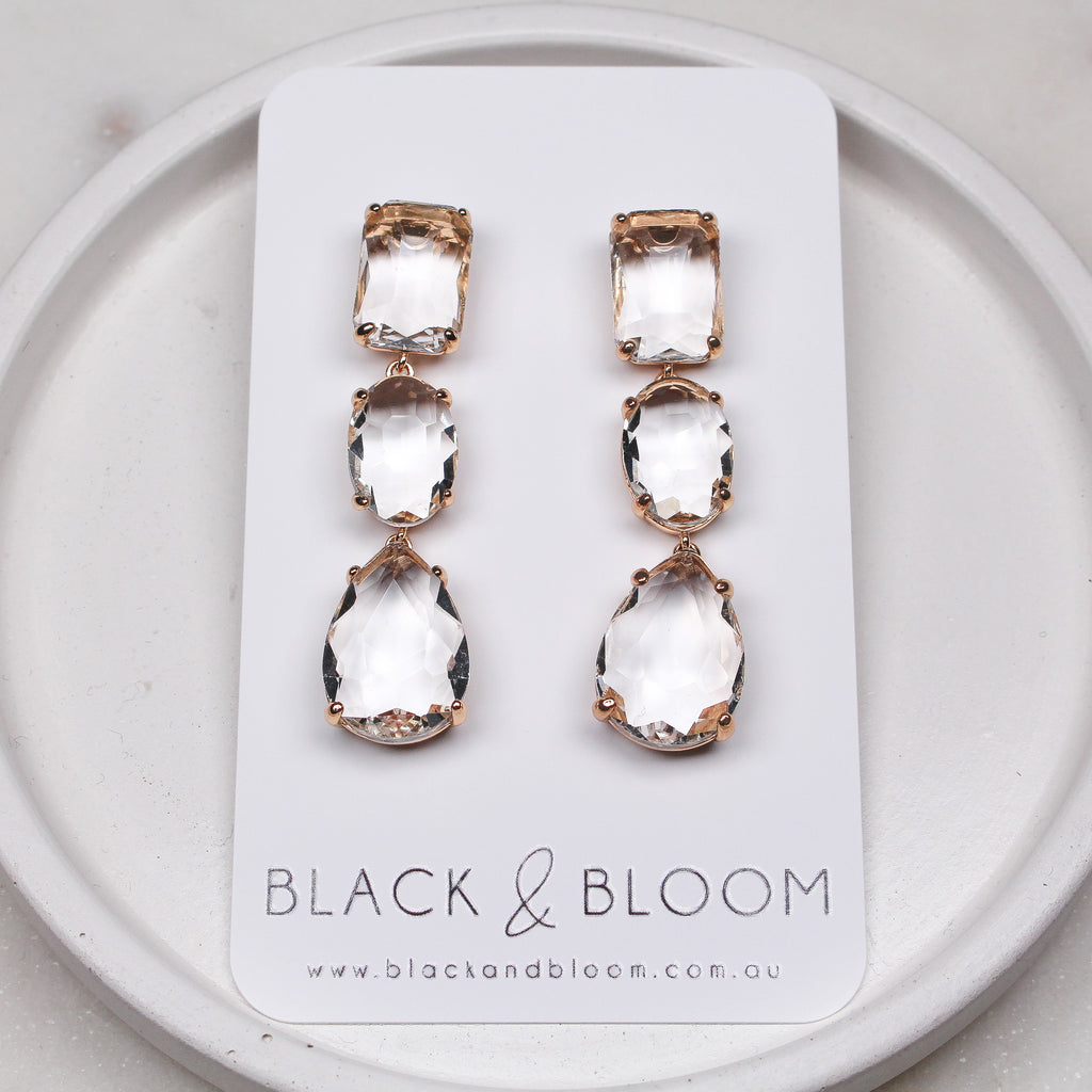 AMALFI EARRINGS - Black & Bloom