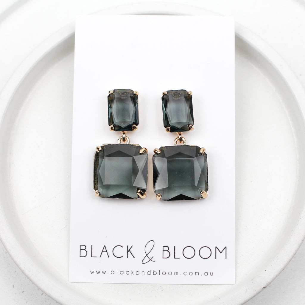 BRONTE EARRINGS NOIR - Black & Bloom