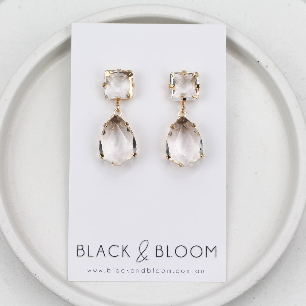 SANREMO EARRINGS - Black & Bloom