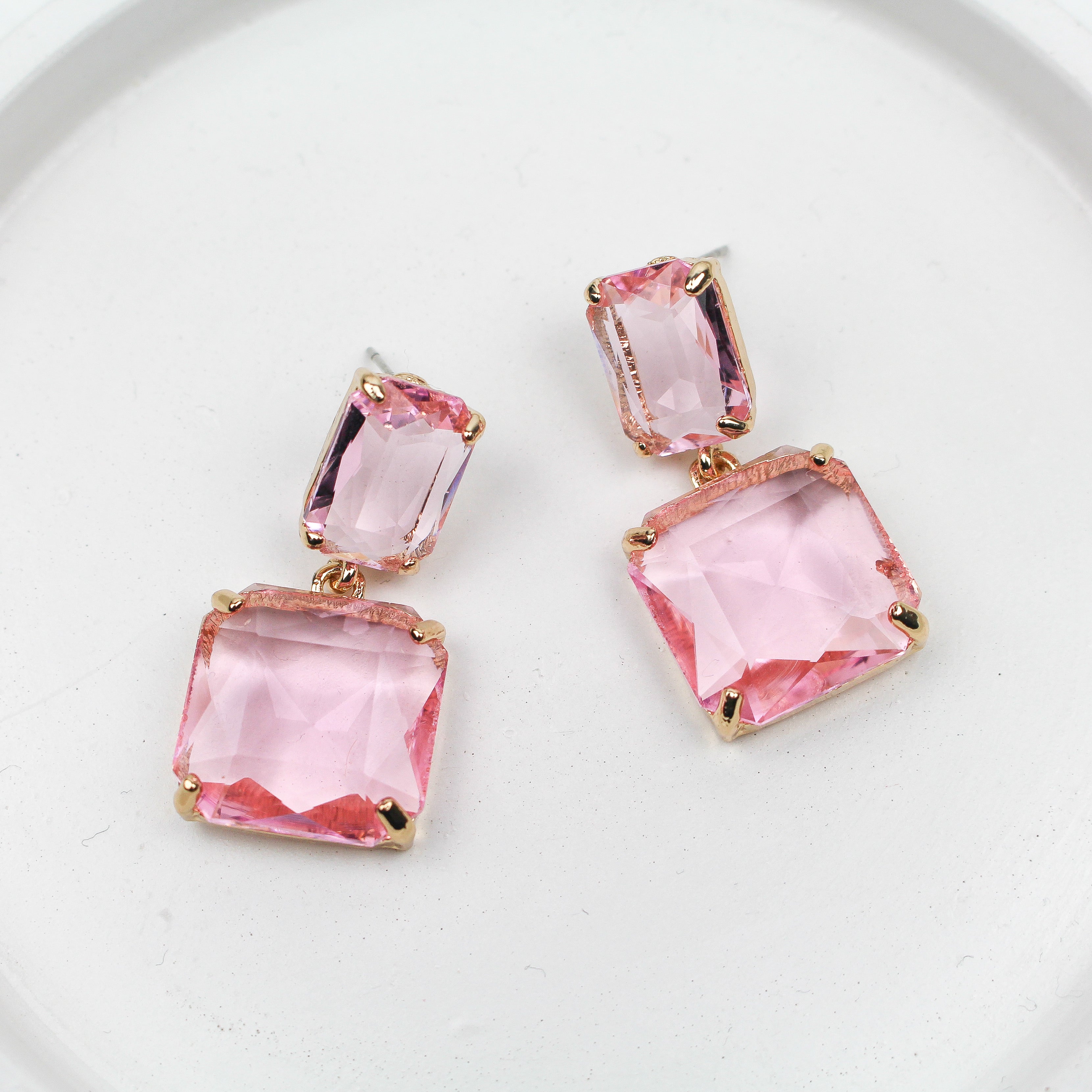 BRONTE EARRINGS PINK - Black & Bloom