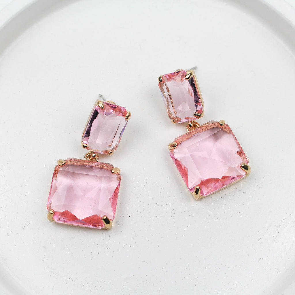 BRONTE EARRINGS PINK - Black & Bloom