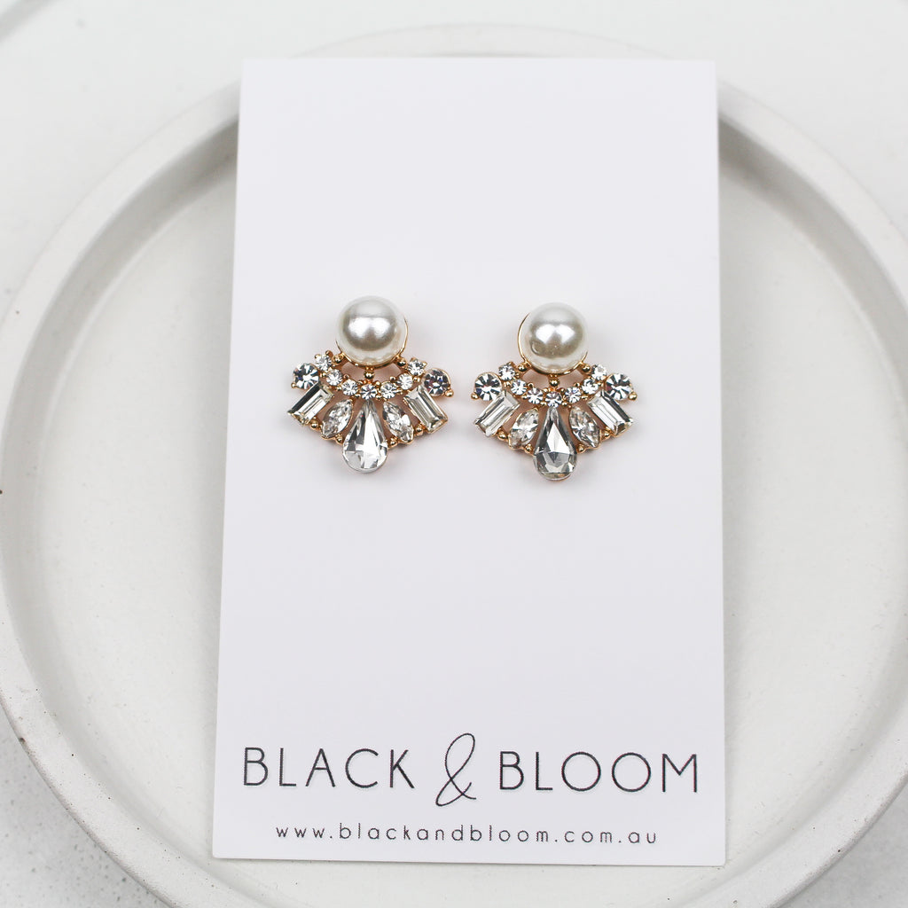 ARI EARRINGS - Black & Bloom