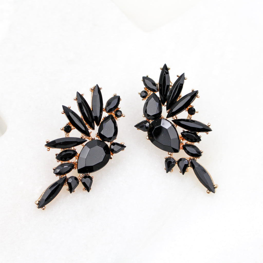 RAMONA EARRINGS NOIR - Black & Bloom