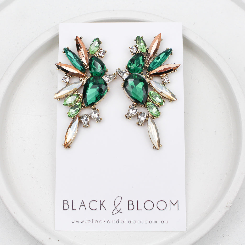 RAMONA EARRINGS - Black & Bloom