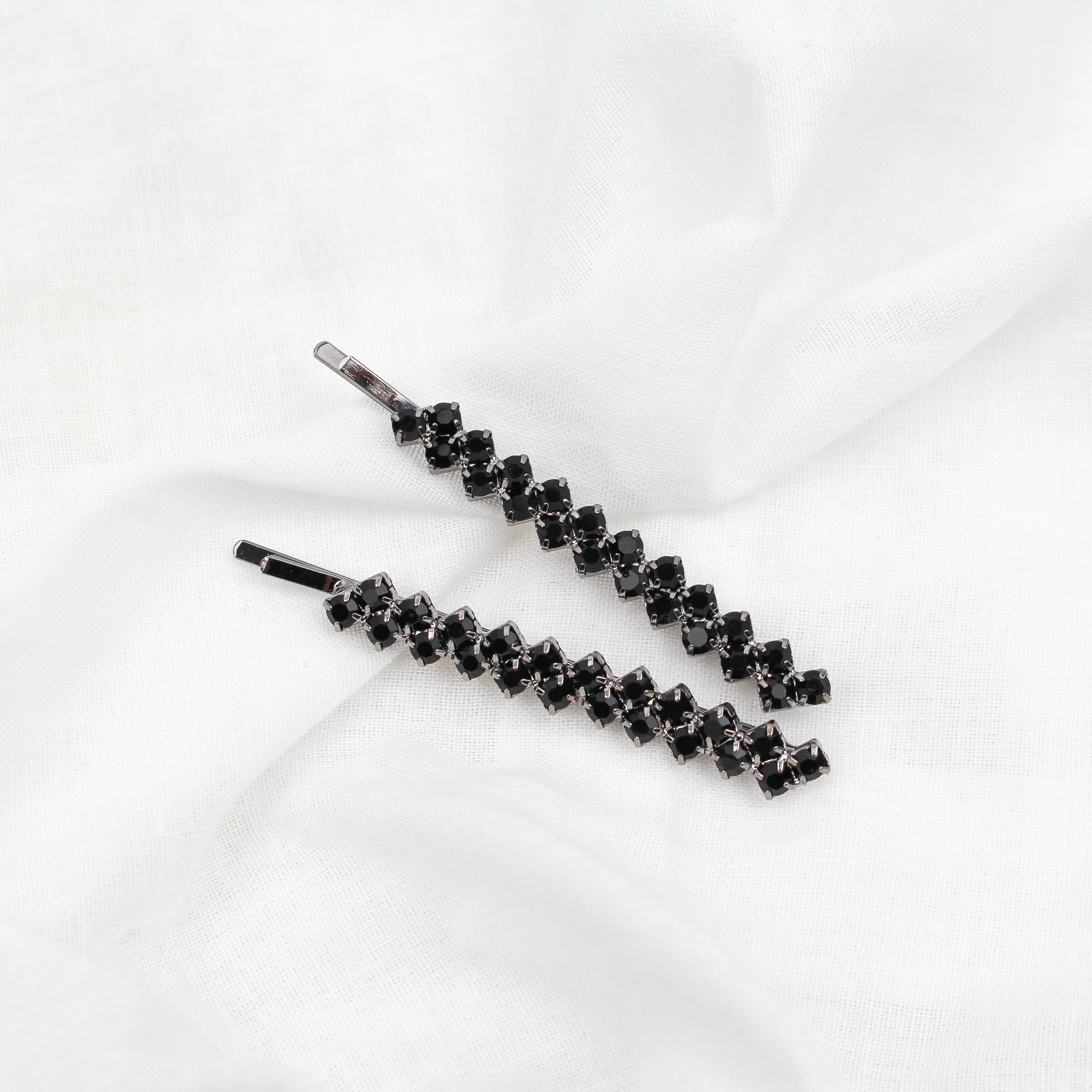FLO HAIR PIN DUO BLACK - Black & Bloom