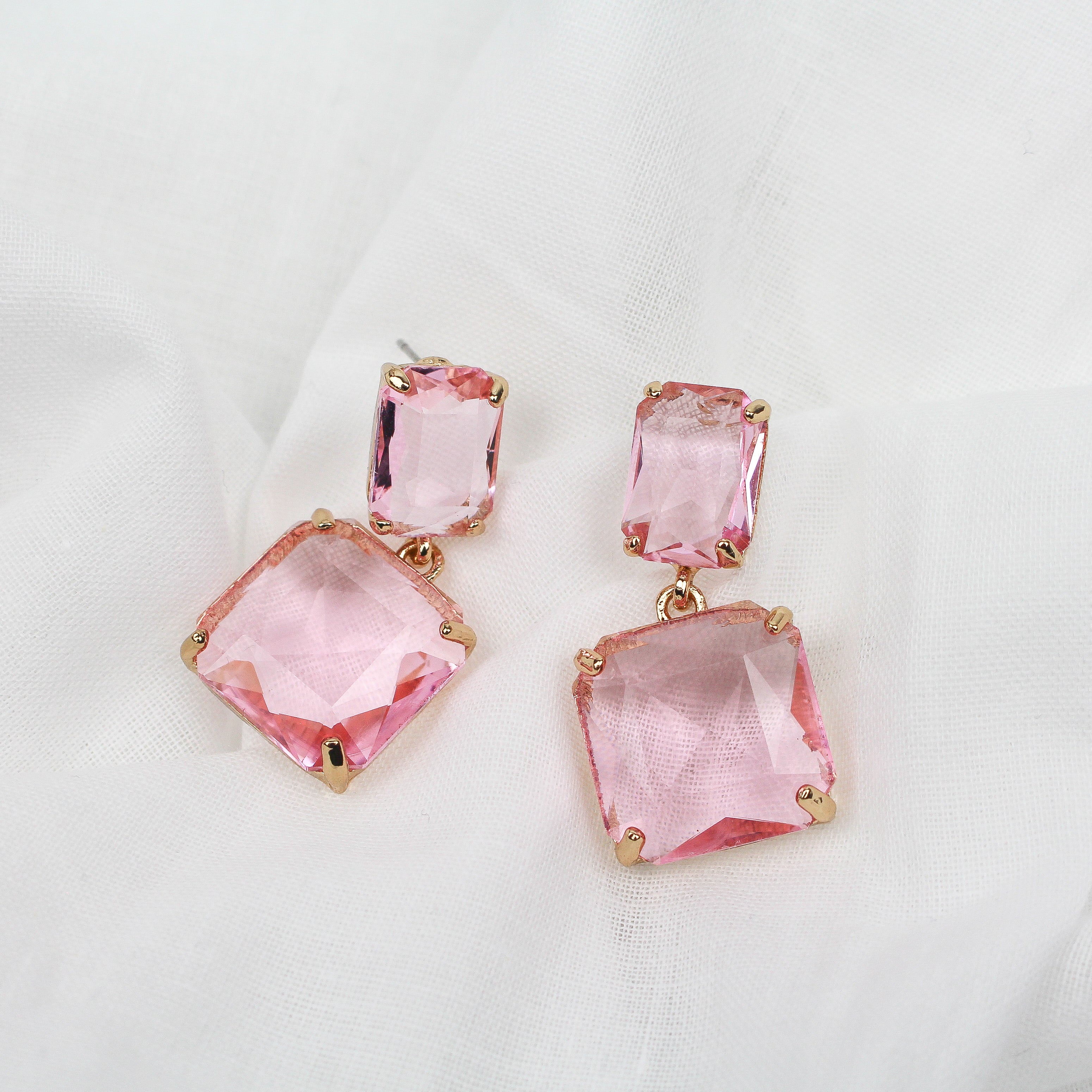 BRONTE EARRINGS PINK - Black & Bloom