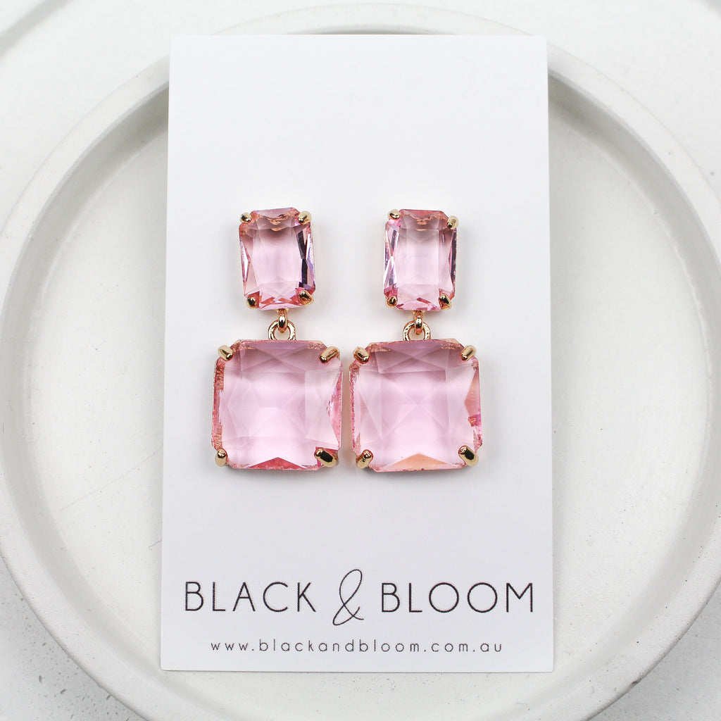 BRONTE EARRINGS PINK - Black & Bloom