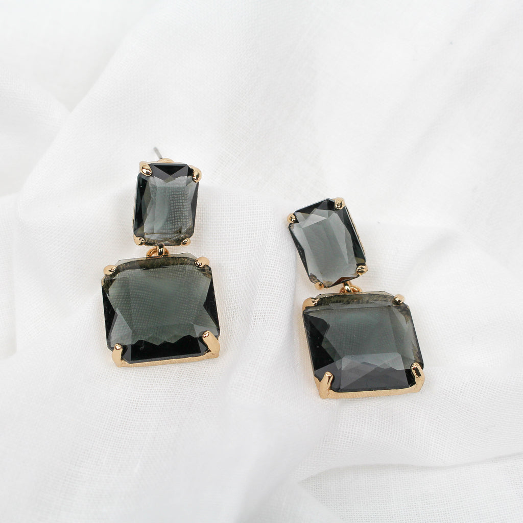 BRONTE EARRINGS NOIR - Black & Bloom