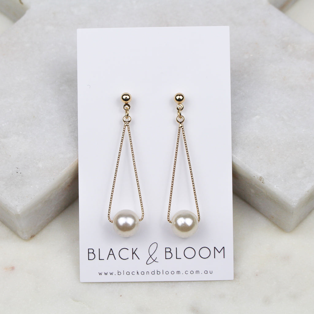 MARLOW EARRINGS - Black & Bloom